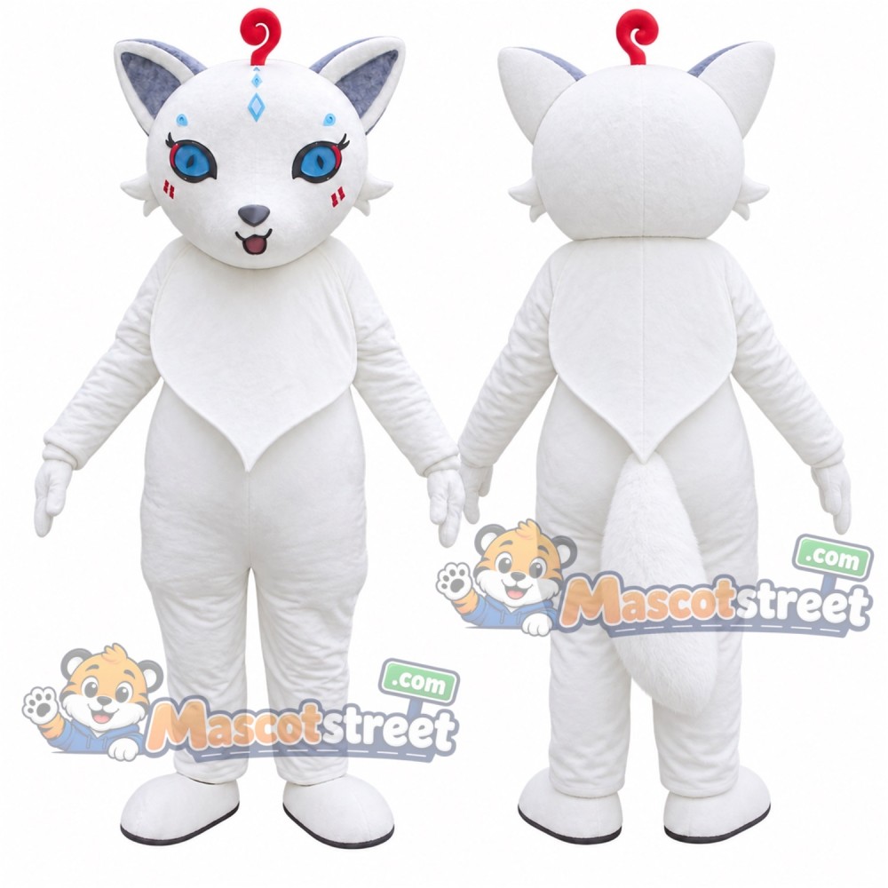 White Cat Mascot Costume