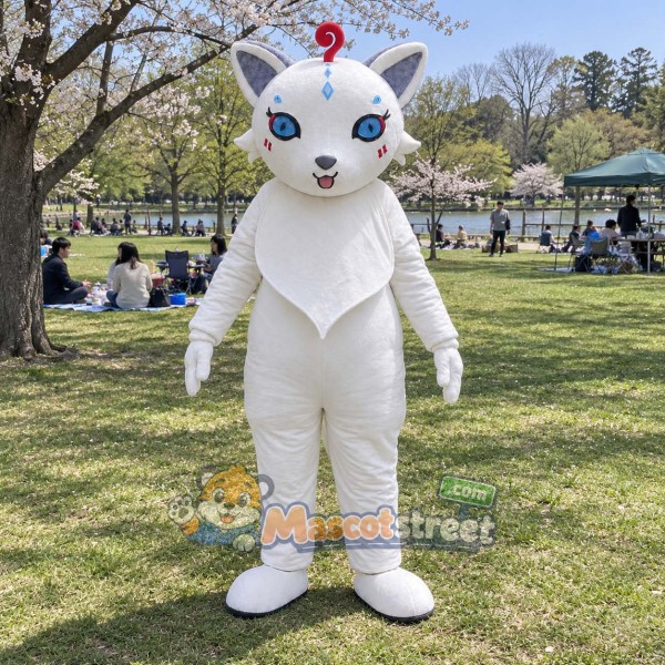White Cat Mascot Costume