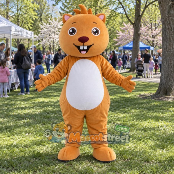 Orange Mouse Mascot Costume