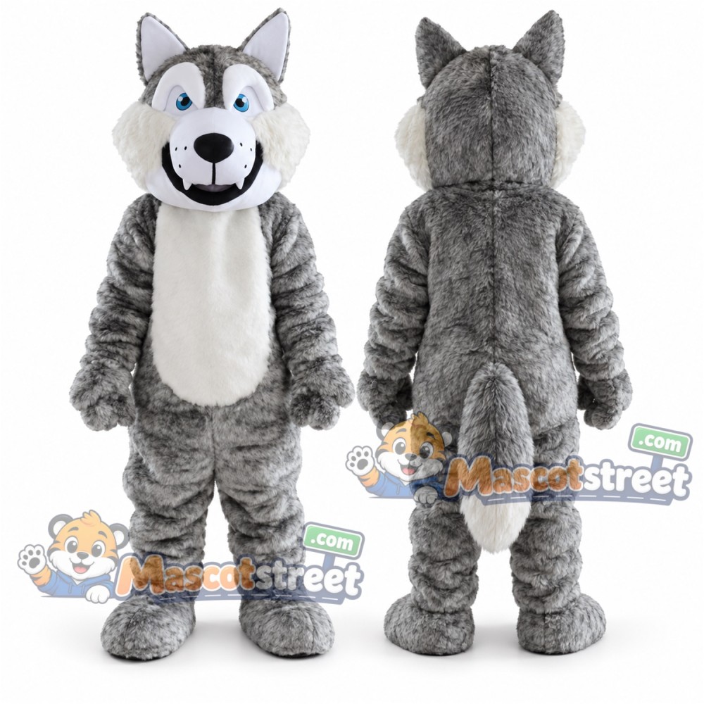 Gray Wolf Mascot Costume