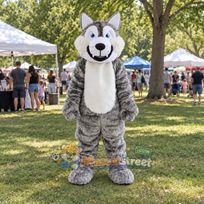 Gray Wolf Mascot Costume Gray Wolf Mascot Costume