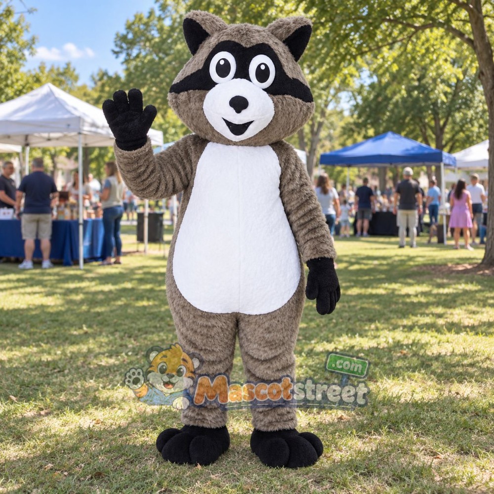Gray Raccoon Mascot Costume