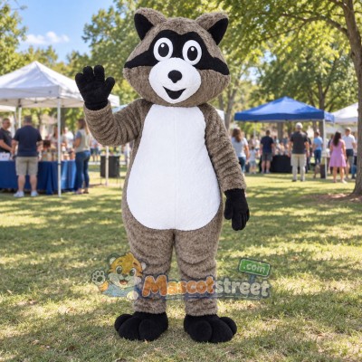 Gray Raccoon Mascot Costume