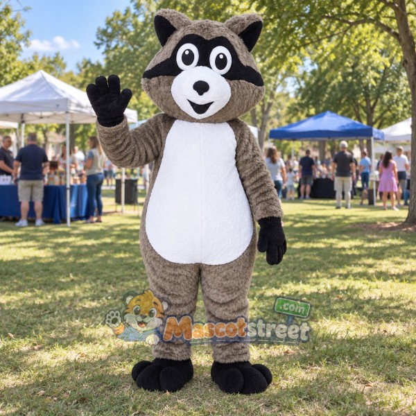 Gray Raccoon Mascot Costume