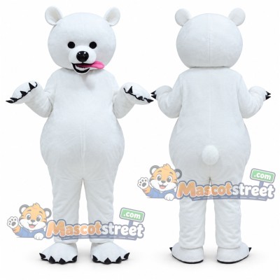 White Dog Mascot Costume White Dog Mascot Costume