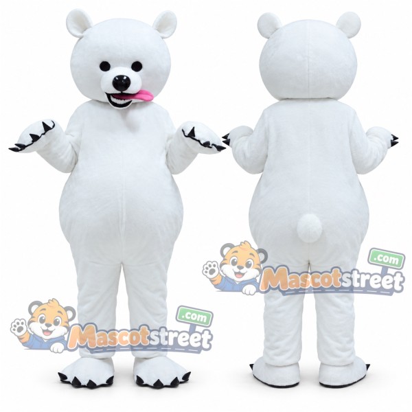 White Dog Mascot Costume