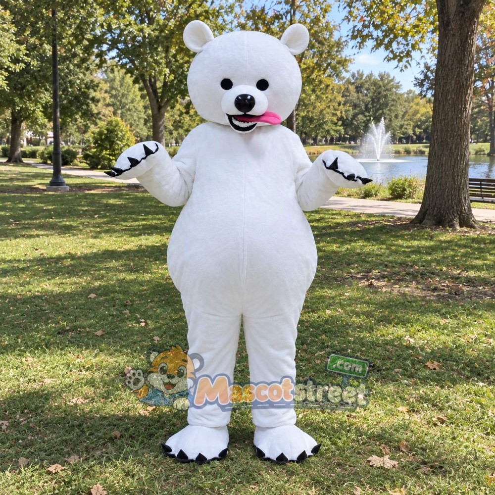 White Dog Mascot Costume