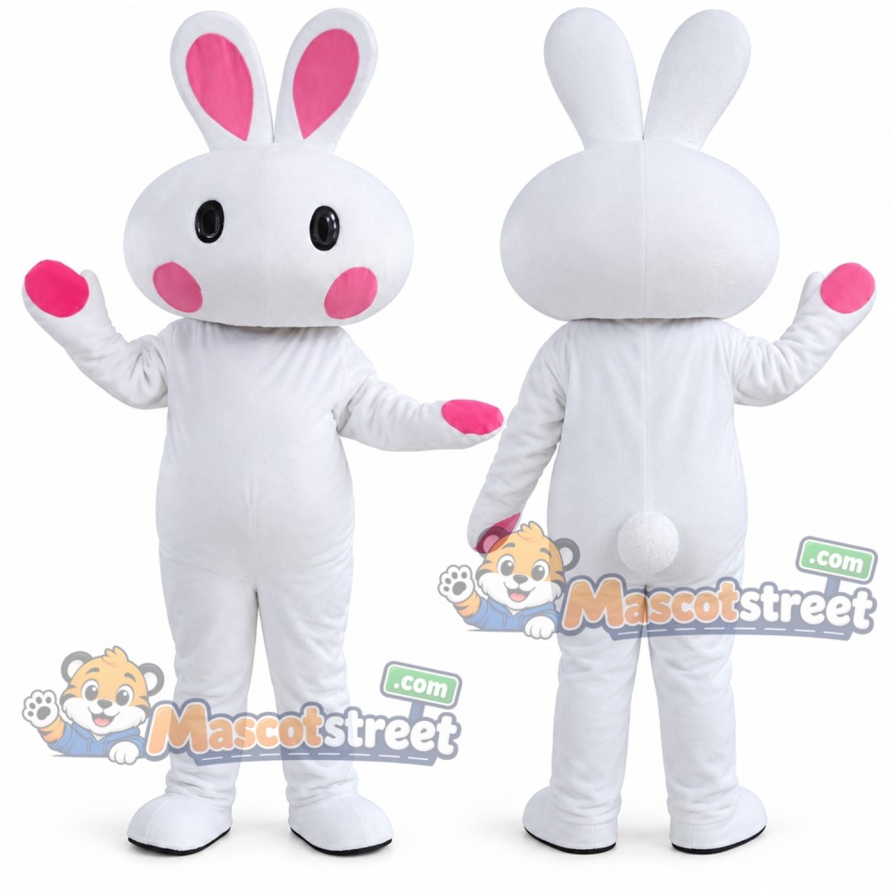 White Rabbit Mascot Costume White Rabbit Mascot Costume