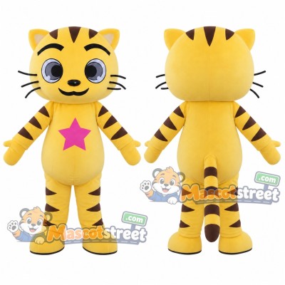 Yellow Tiger Mascot Costume