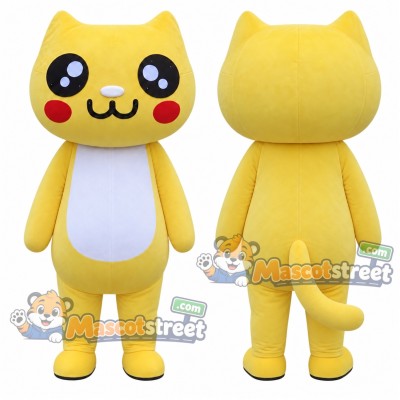 Yellow Cat Mascot Costume Yellow Cat Mascot Costume