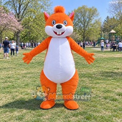 Orange Squirrel Mascot Costume Orange Squirrel Mascot Costume