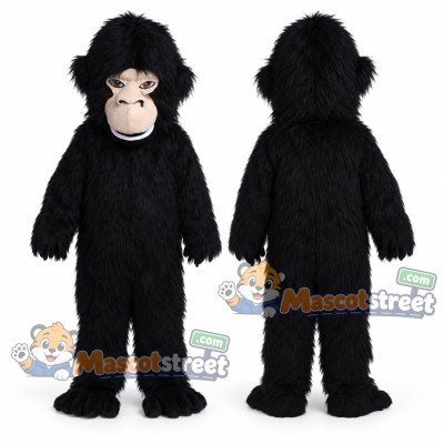 Black Chimpanzee Mascot Costume Black Chimpanzee Mascot Costume
