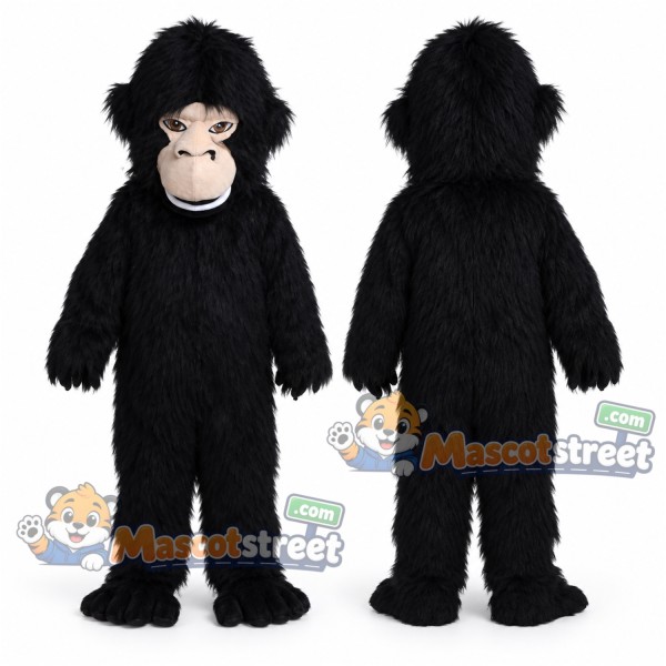 Black Chimpanzee Mascot Costume