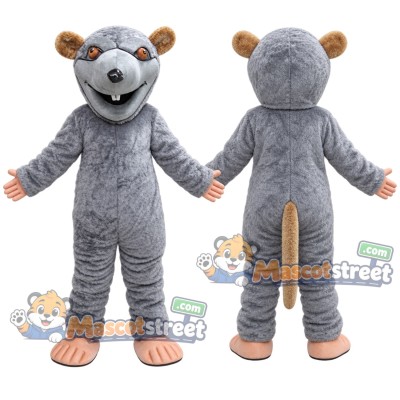 Gray Mouse Mascot Costume Gray Mouse Mascot Costume