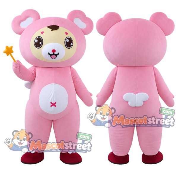 Pink Bear Fairy Mascot Costume