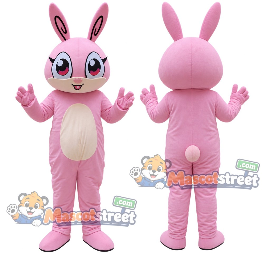 Pink Rabbit Mascot Costume Pink Rabbit Mascot Costume