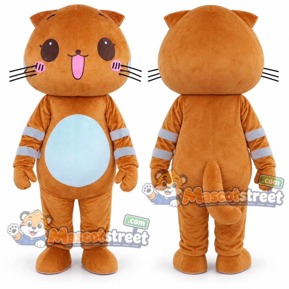 Brown Cat Mascot Costume Brown Cat Mascot Costume