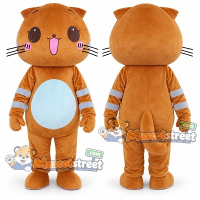 Brown Cat Mascot Costume Brown Cat Mascot Costume