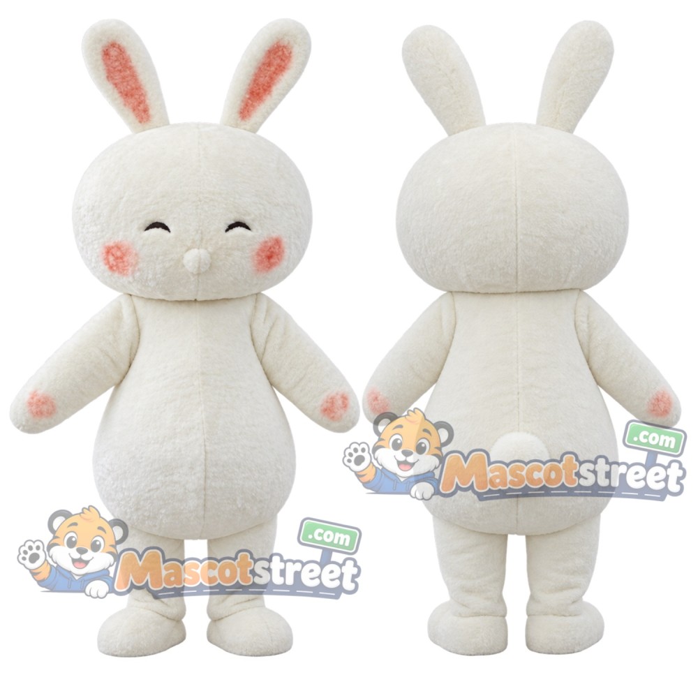 Cream Rabbit Mascot Costume