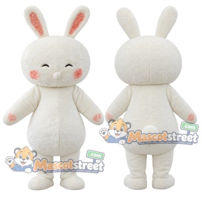 Cream Rabbit Mascot Costume