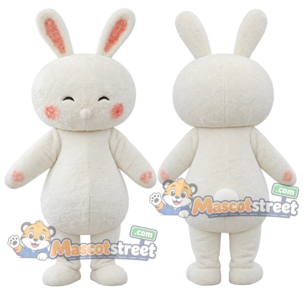 Cream Rabbit Mascot Costume