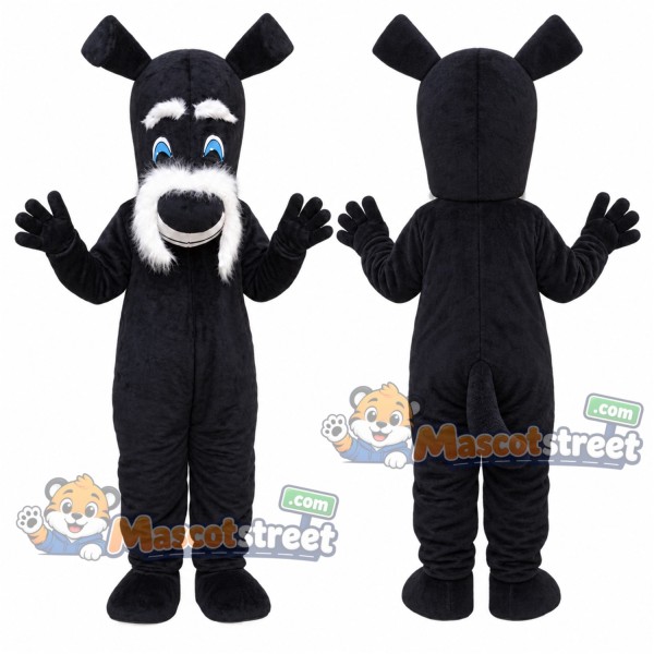Black Dog Mascot Costume