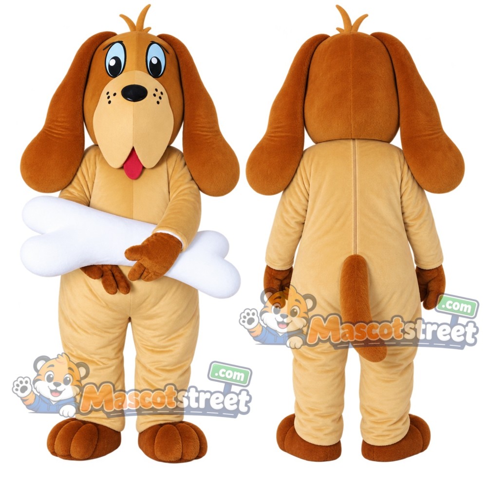 Tan Dog Mascot Costume