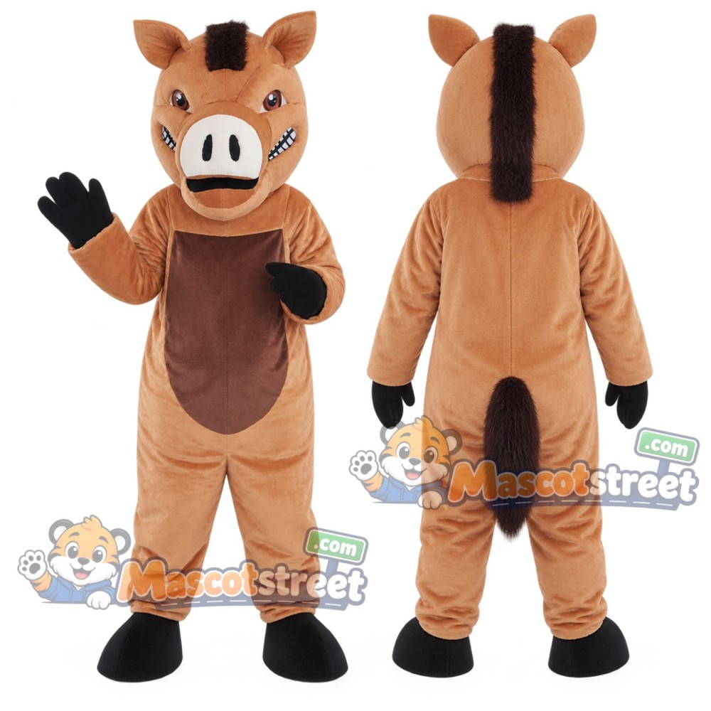 Brown Boar Mascot Costume Brown Boar Mascot Costume