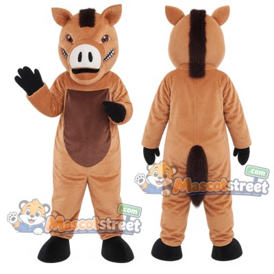 Brown Boar Mascot Costume Brown Boar Mascot Costume