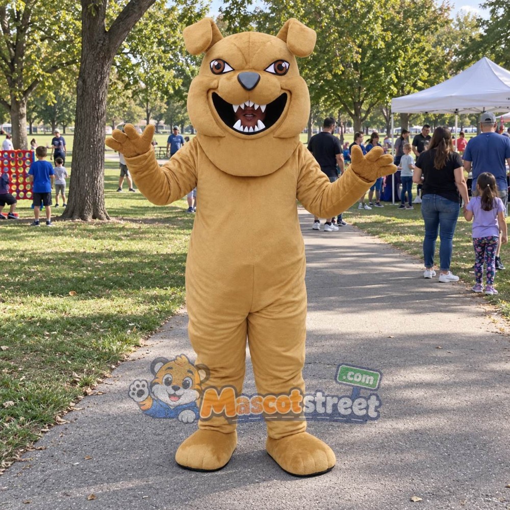 Tan Dog Mascot Costume Tan Dog Mascot Costume