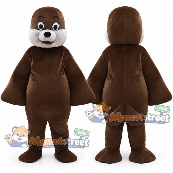 Brown Seal Mascot Costume
