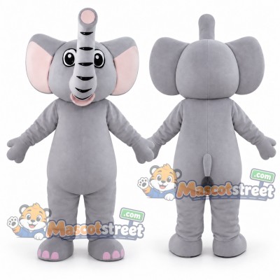 Gray Elephant Mascot Costume Gray Elephant Mascot Costume