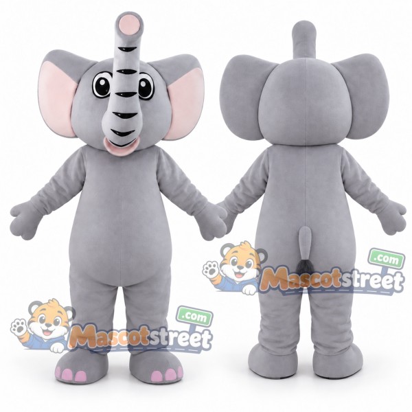 Gray Elephant Mascot Costume