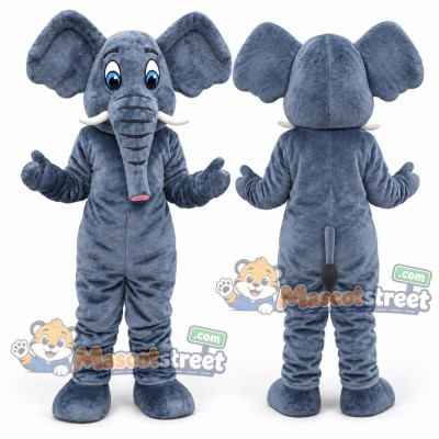 Gray Elephant Mascot Costume Gray Elephant Mascot Costume