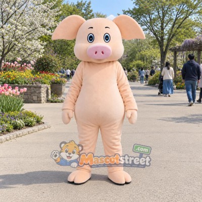 Pink Pig Mascot Costume