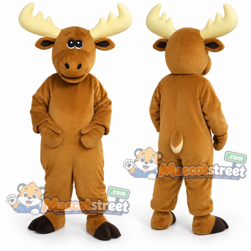 Brown Moose Mascot Costume Brown Moose Mascot Costume