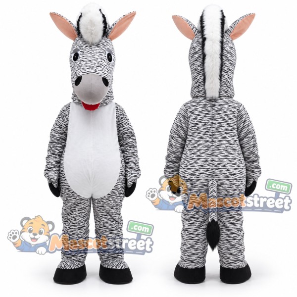 Gray Donkey Mascot Costume