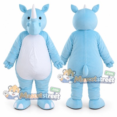 Light Blue Rhinoceros Mascot Costume Light Blue Rhinoceros Mascot Costume