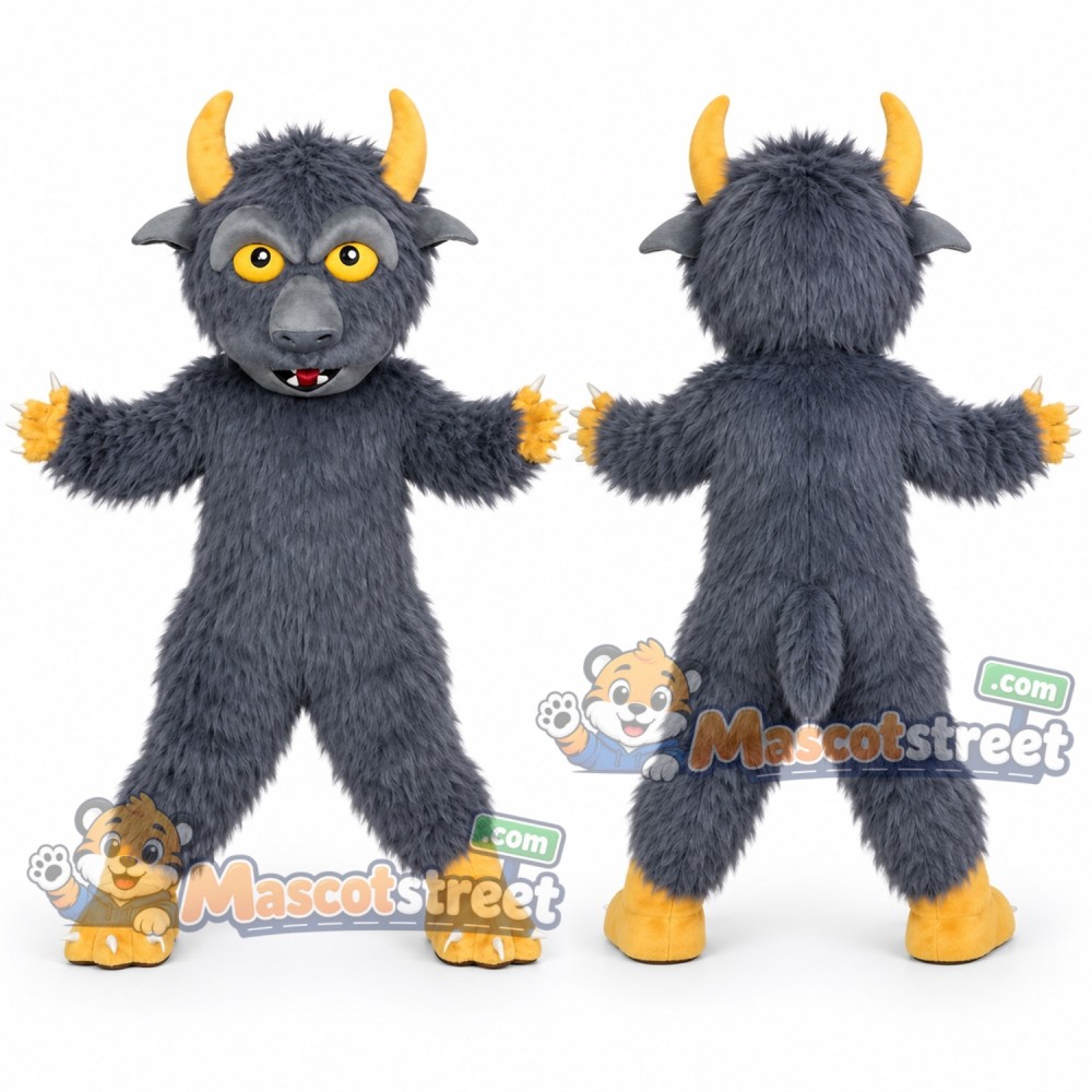 Gray Bull Mascot Costume Gray Bull Mascot Costume