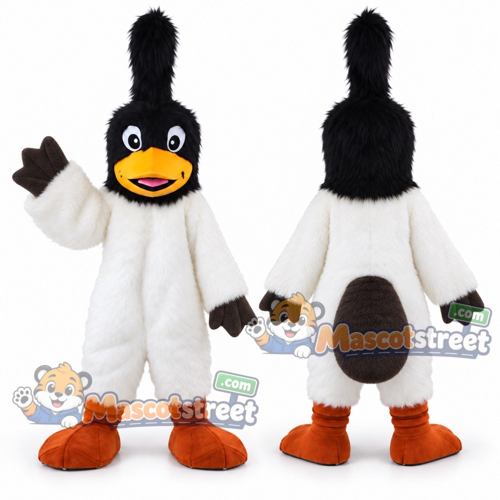 Black and White Platypus Mascot Costume Black and White Platypus Mascot Costume