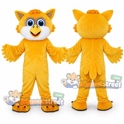 Yellow Owl Mascot Costume Yellow Owl Mascot Costume