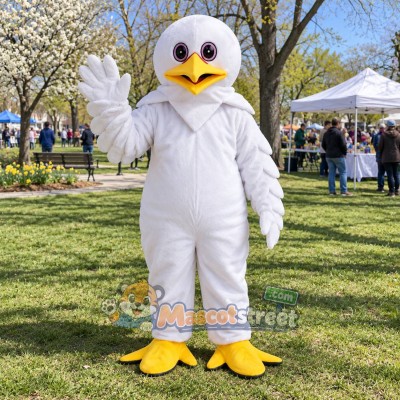 White Dove Mascot Costume White Dove Mascot Costume