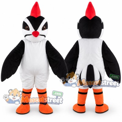Black and White Woodpecker Mascot Costume