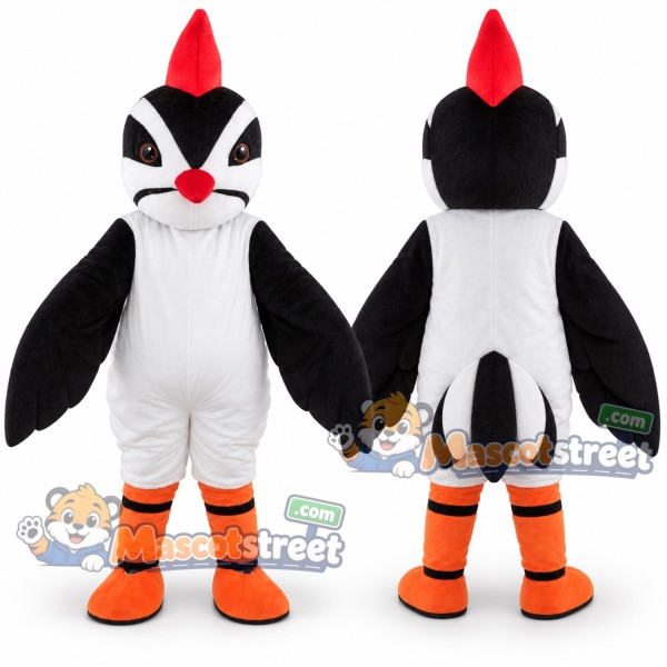 Black and White Woodpecker Mascot Costume