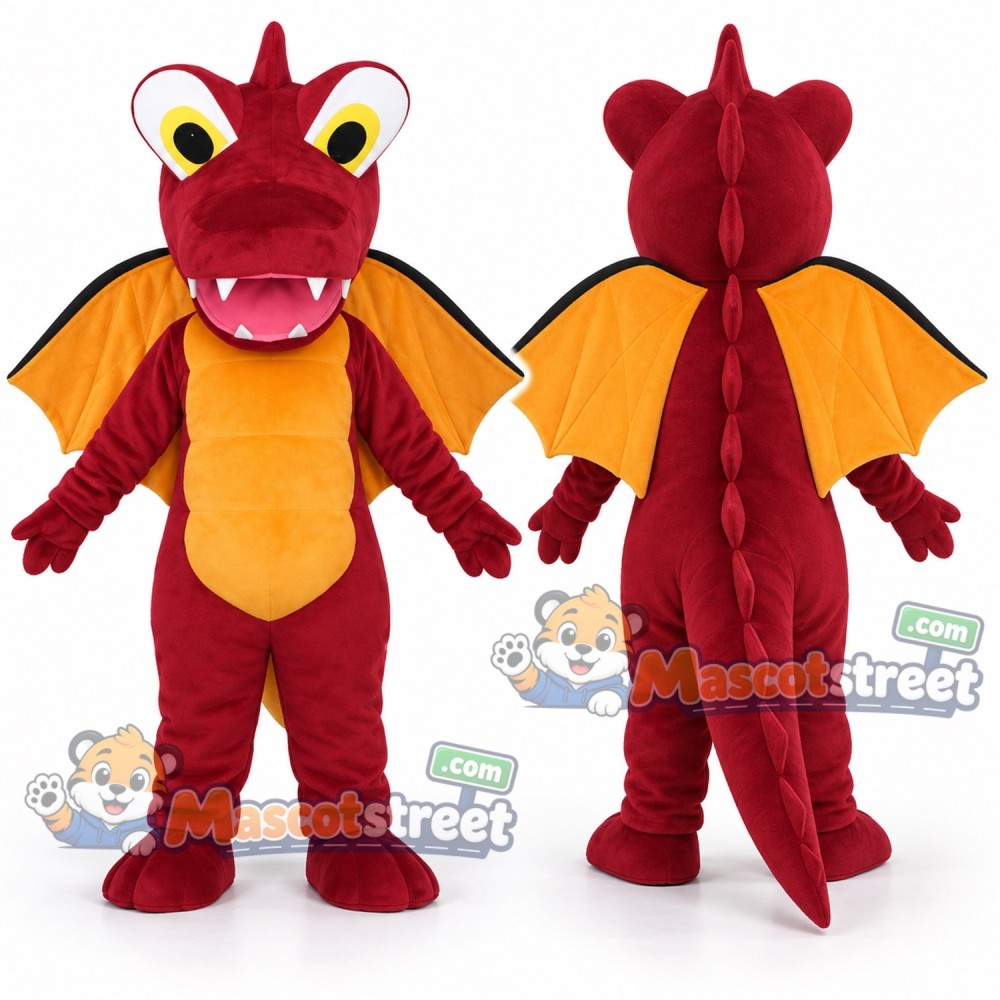 Red Dragon Mascot Costume