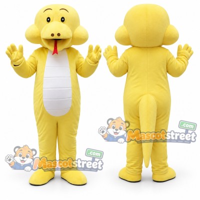 Yellow Snake Mascot Costume Yellow Snake Mascot Costume
