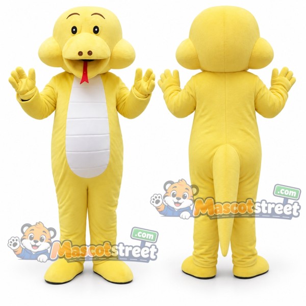 Yellow Snake Mascot Costume