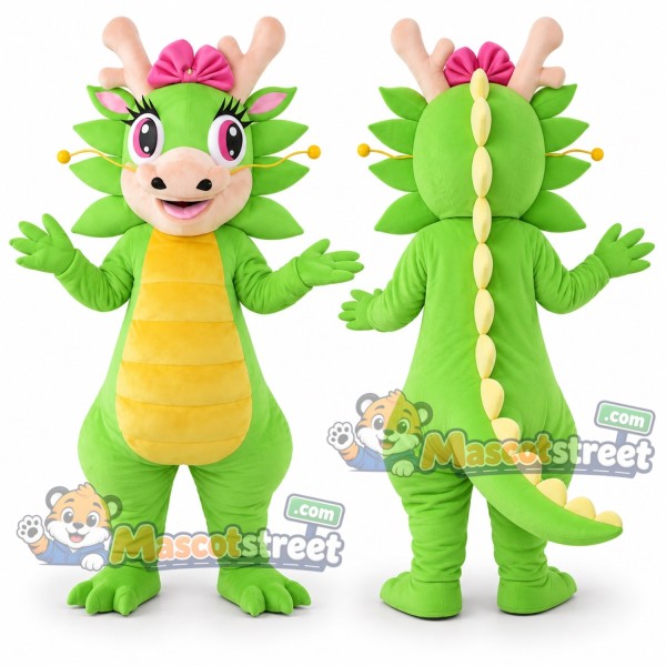 Green Dragon Mascot Costume