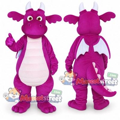Purple Dragon Mascot Costume Purple Dragon Mascot Costume