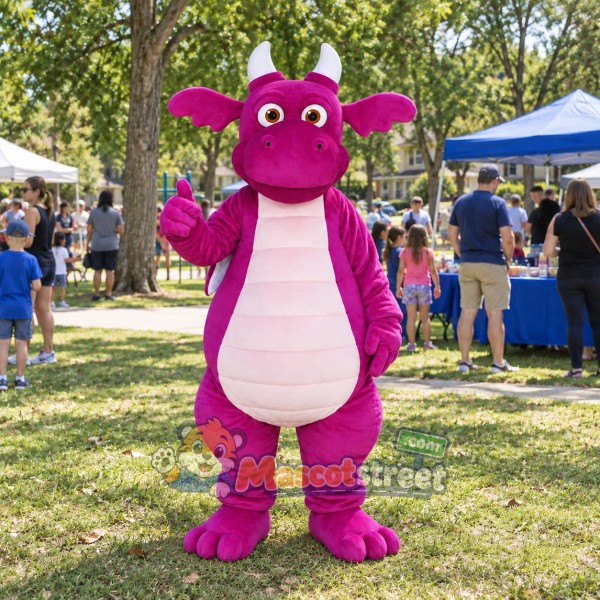 Purple Dragon Mascot Costume